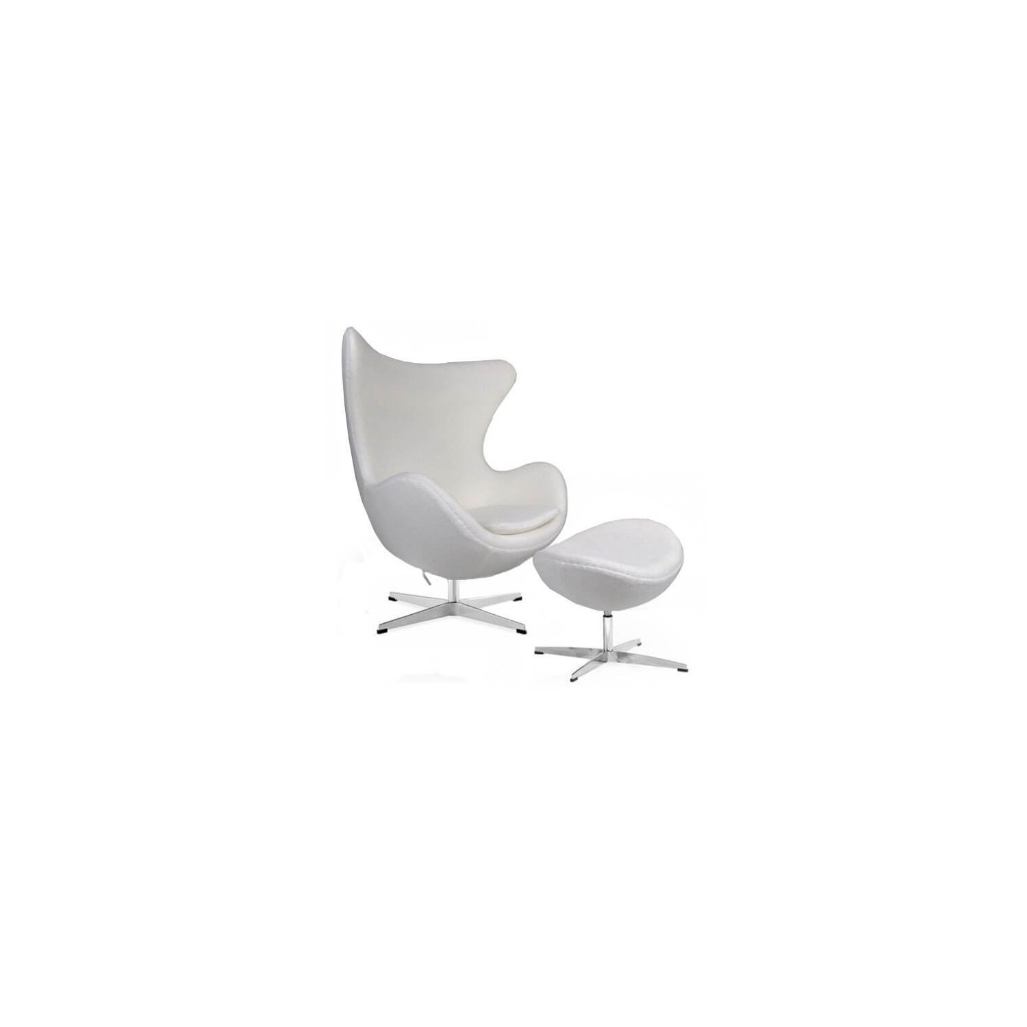 Replica Egg Chair met voetensteun van ontwerper Arne Jacobsen
