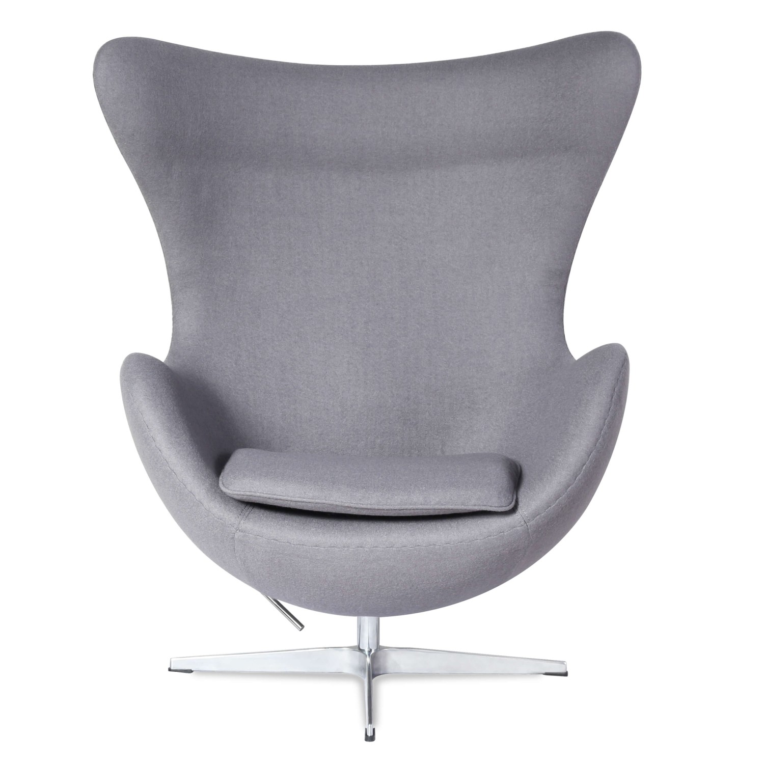 Replika židle Egg v kašmíru od designéra Arne Jacobsen