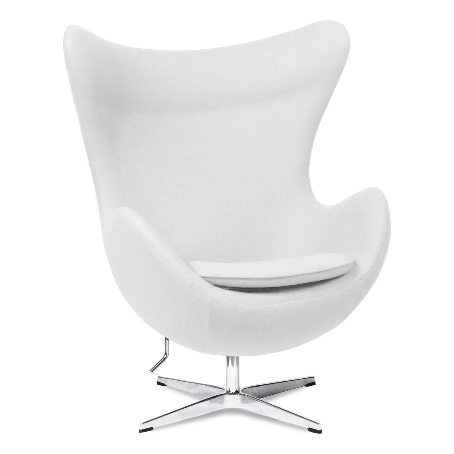 Replica Egg Chair in kasjmier door ontwerper Arne Jacobsen