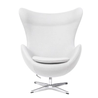 Replika židle Egg v kašmíru od designéra Arne Jacobsen