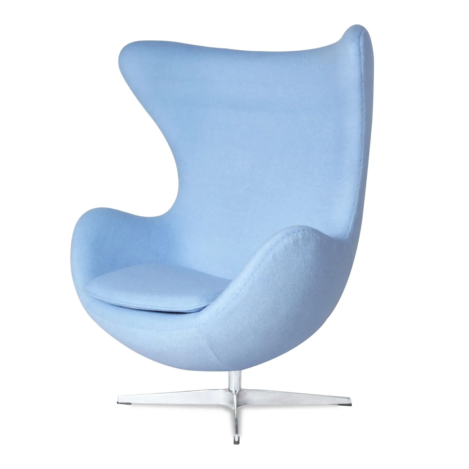 Replica Egg Chair in kasjmier door ontwerper Arne Jacobsen