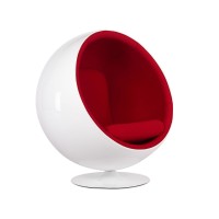 Ball Chair Drehsessel aus Kaschmir und Glasfaser