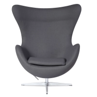 Replika židle Egg v kašmíru od designéra Arne Jacobsen
