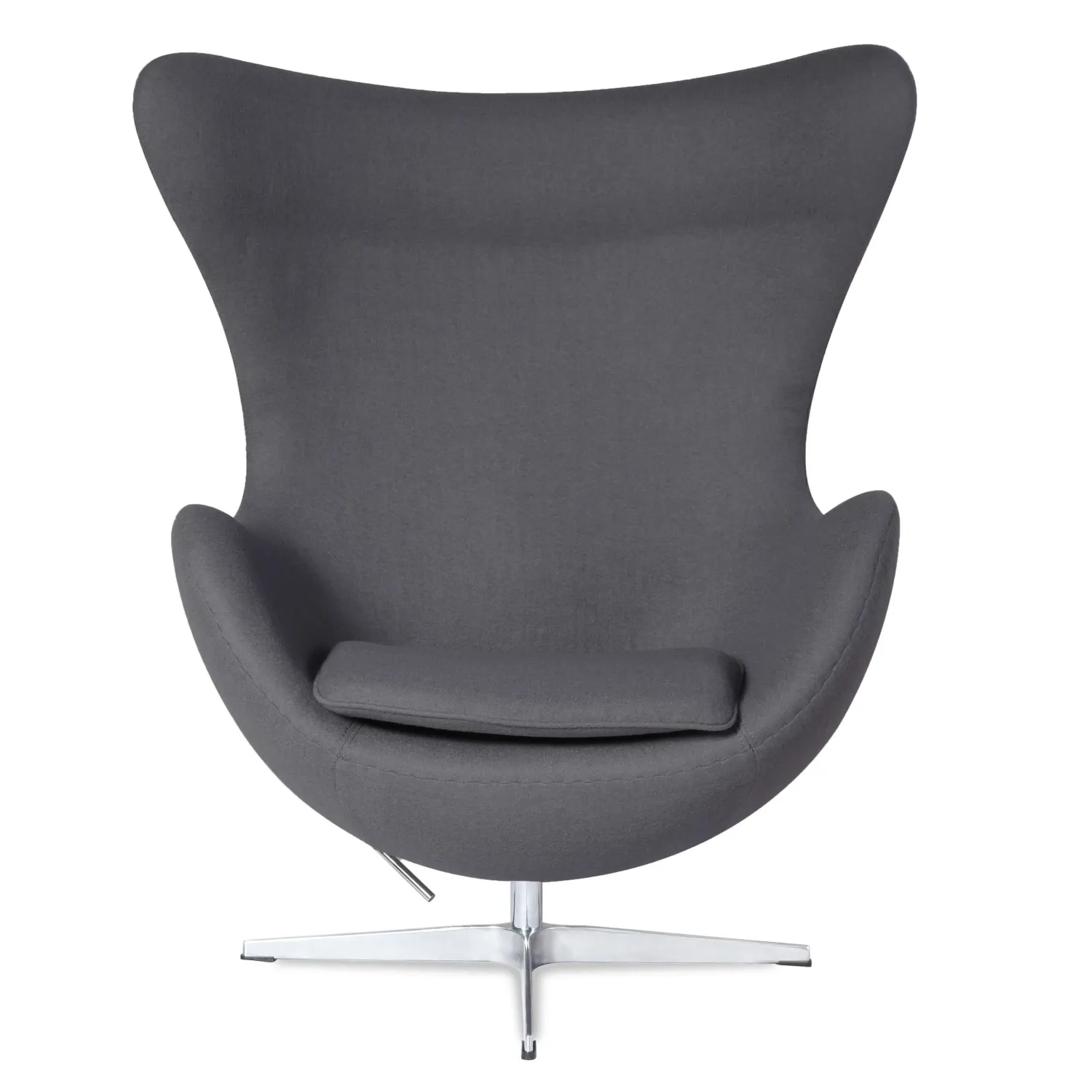 Replica Egg Chair in kasjmier door ontwerper Arne Jacobsen