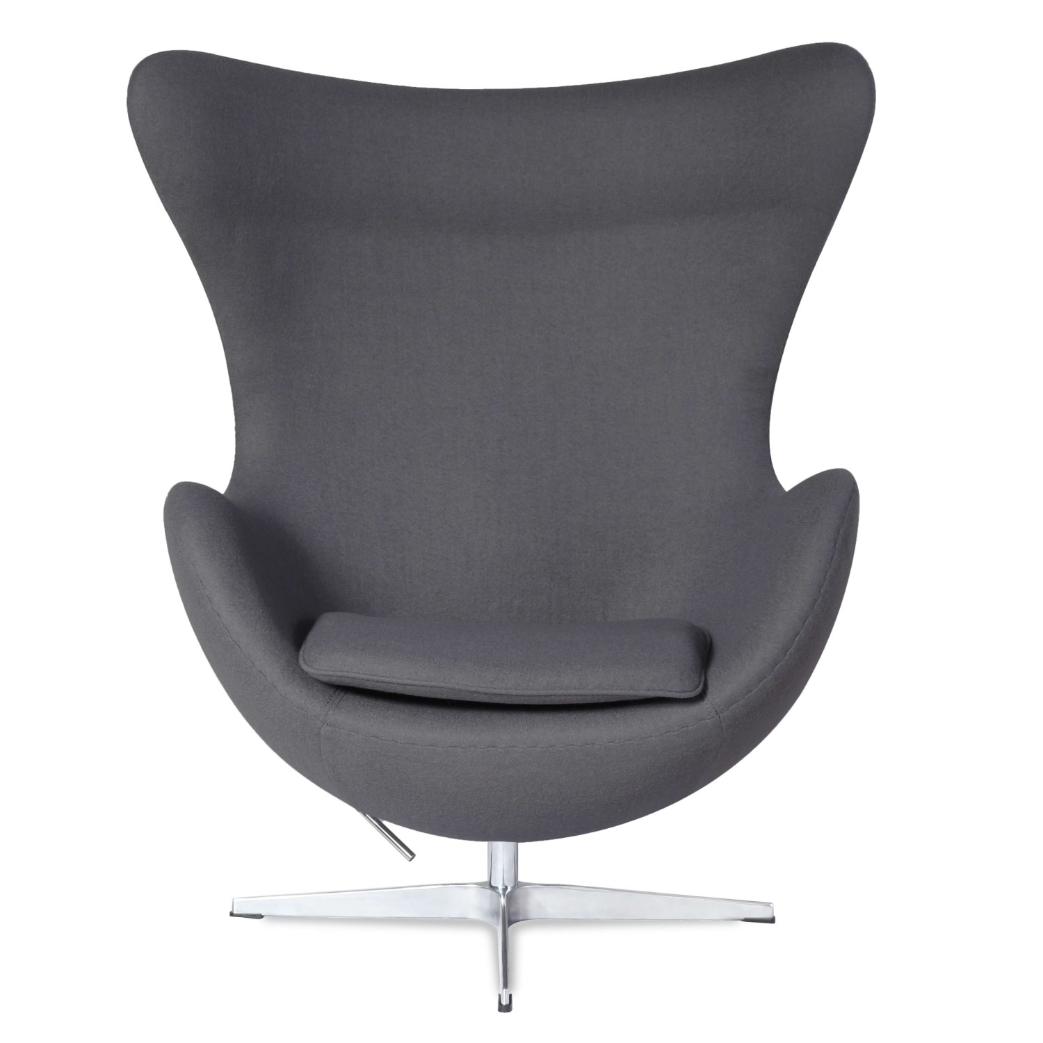 Replika židle Egg v kašmíru od designéra Arne Jacobsen