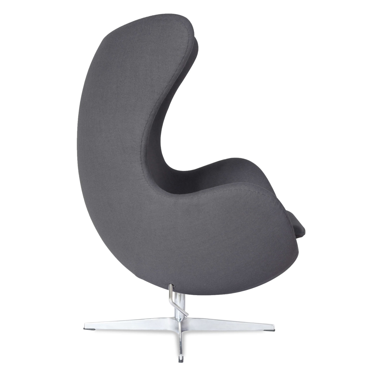 Replika židle Egg v kašmíru od designéra Arne Jacobsen