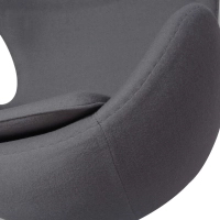 Replika židle Egg v kašmíru od designéra Arne Jacobsen