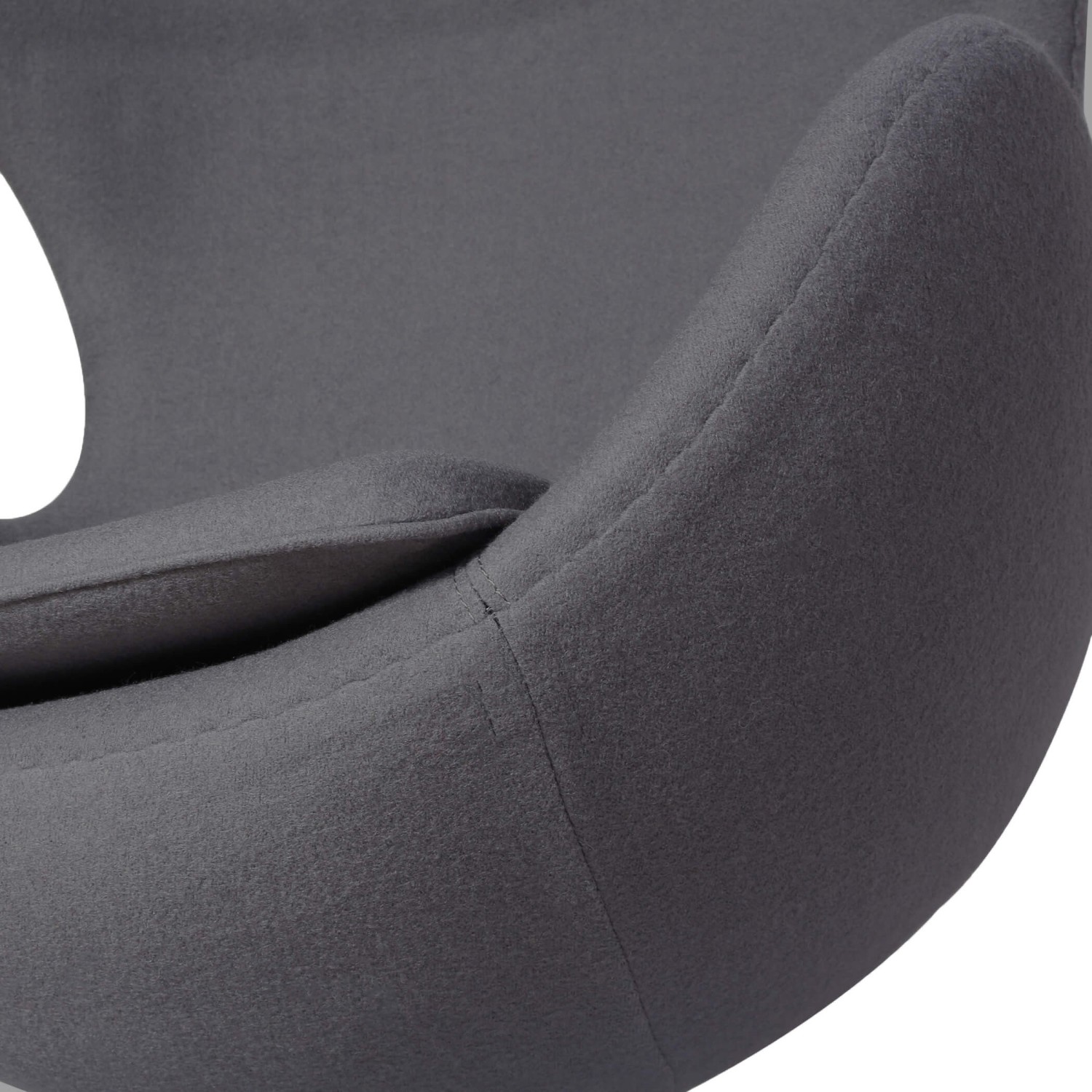 Replika židle Egg v kašmíru od designéra Arne Jacobsen