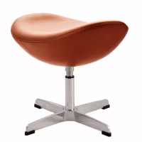 Ottoman des Egg stuhl aus Leder von Designer Arne Jacobsen