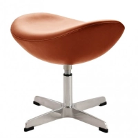 Ottoman Replica of the Leather Egg Chair by designer Arne Jacobsen