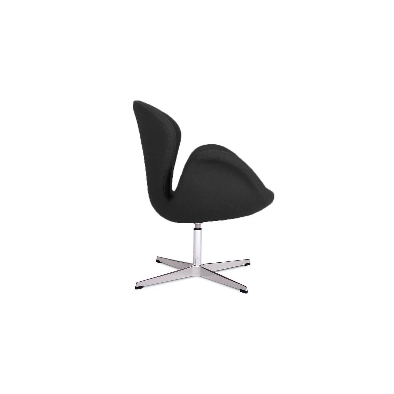 Replica della Swan Chair in cashmere di Arne Jacobsen