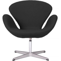 Réplica de la silla Swan en cachemir de Arne Jacobsen