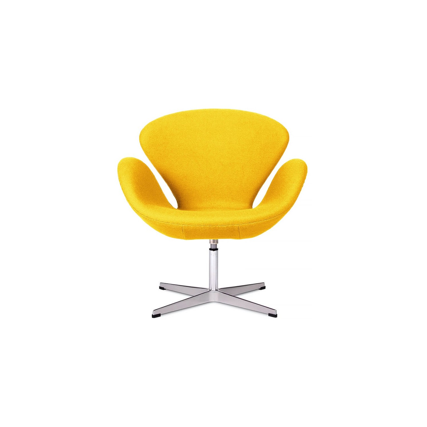 Replica della Swan Chair in cashmere di Arne Jacobsen