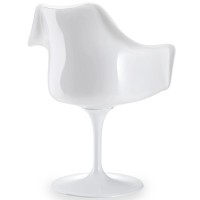 Replika av stolen Tulip med armstöd och dyna