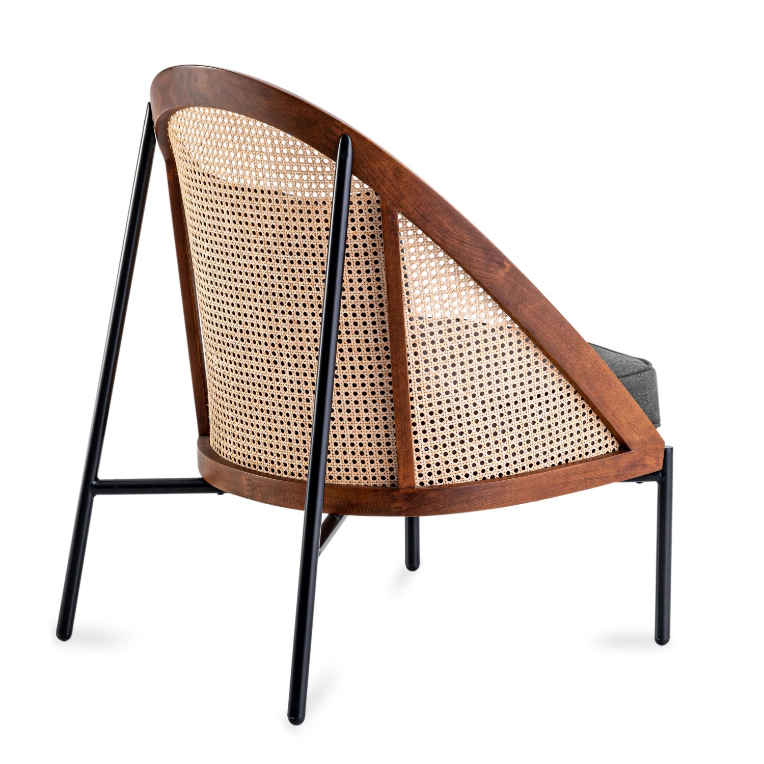 Silla Robín en ratán natural y cojín de algodón con estilo nórdico