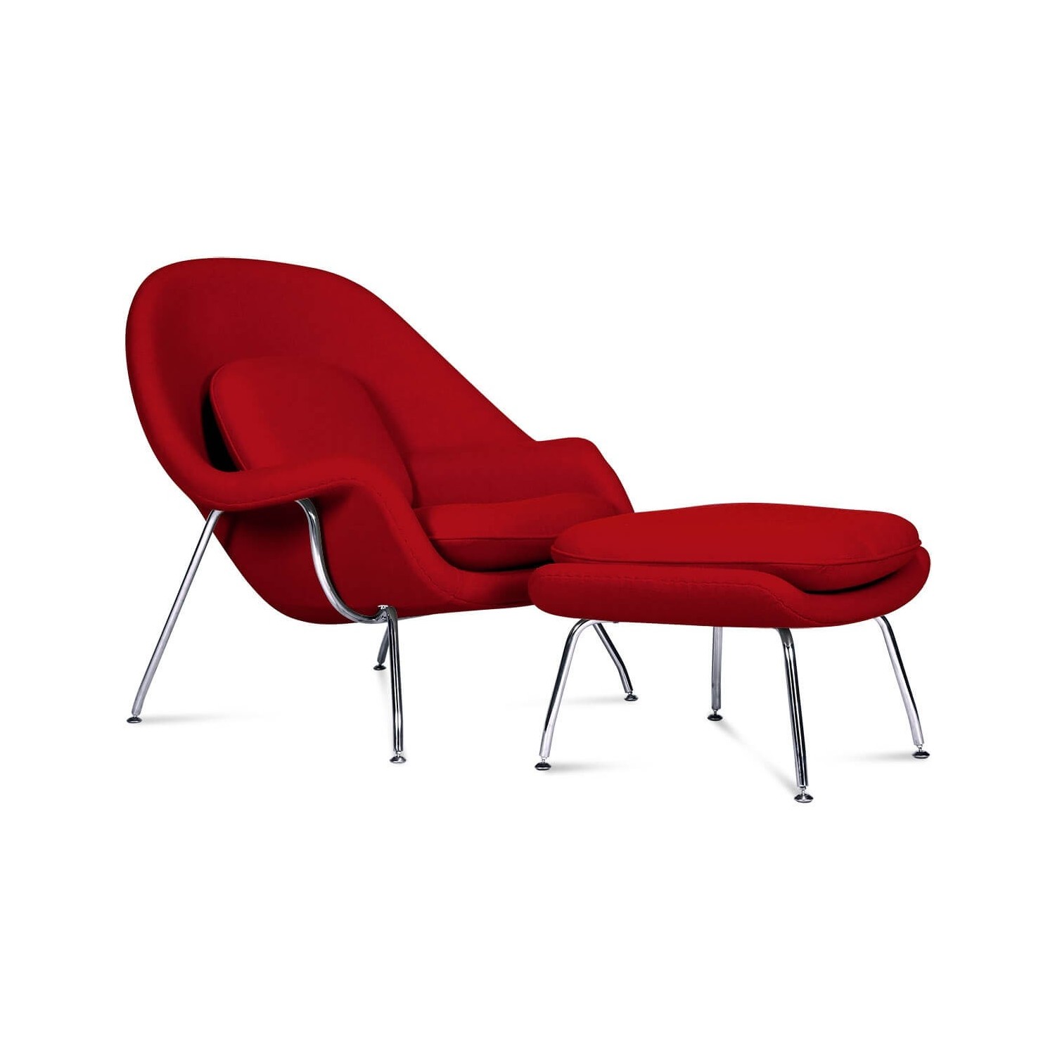 Réplica da cadeira Womb pelo designer Eero Saarinen