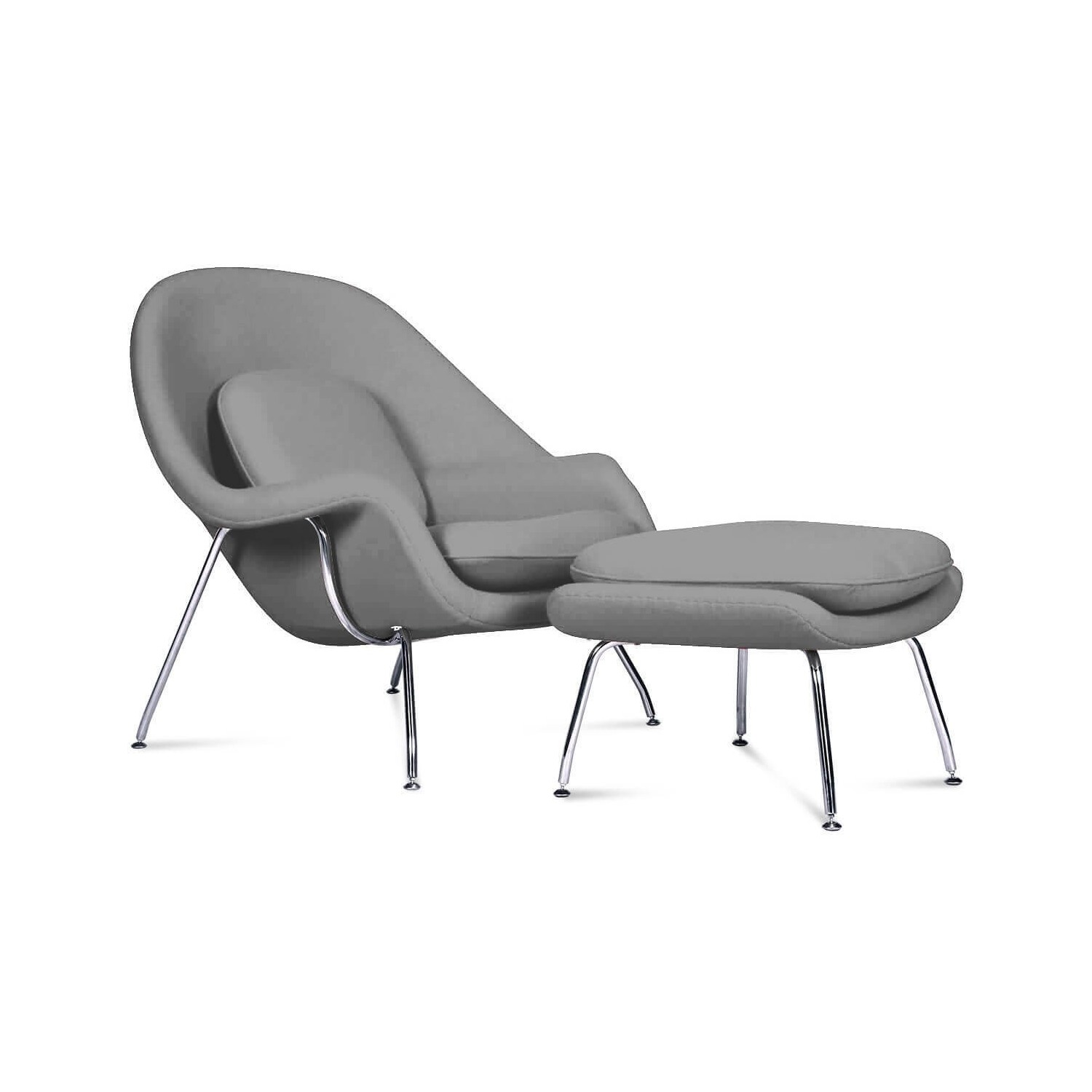 Réplica da cadeira Womb pelo designer Eero Saarinen
