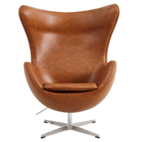 Replica Egg Chair i vintage distressed konstläder