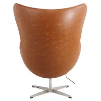 Replica Egg Chair in vintage verweerd kunstleer