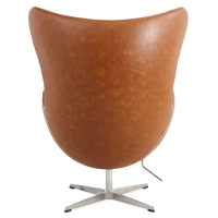Replica Egg Chair in vintage verweerd kunstleer