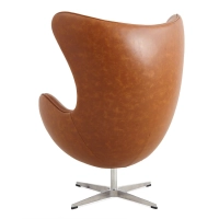 Replica Egg Chair in vintage verweerd kunstleer