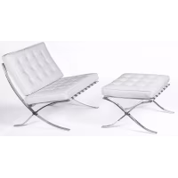 furmod Silla Barcelona Chair HQ con Ottoman