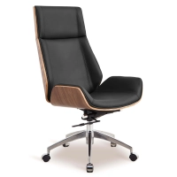 Silla oficina Nordic Highback en Piel Italiana
