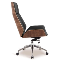 Silla oficina Nordic Highback en Piel Italiana