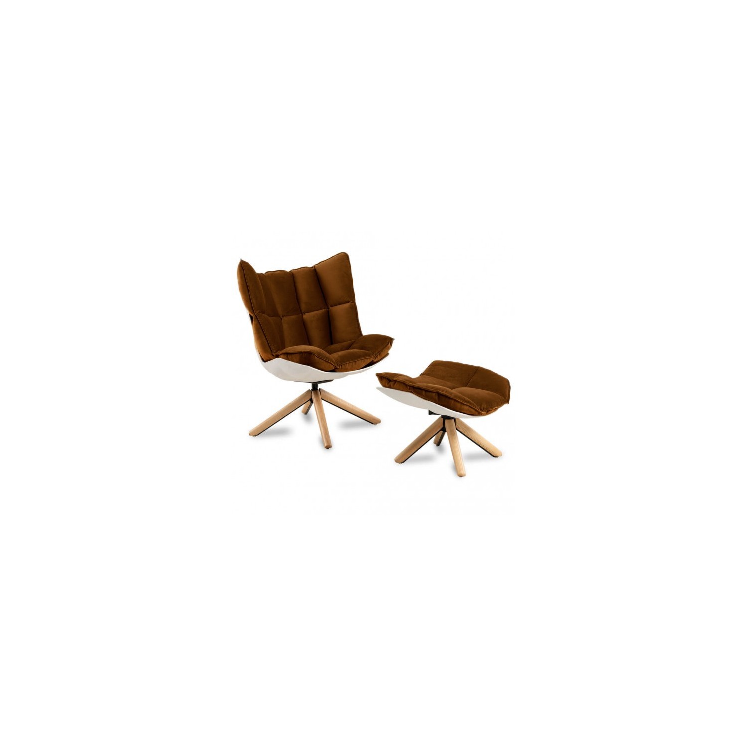 Replica of the designer Husk Armchair with footrest by the magnificent designer Patricia Urquiola