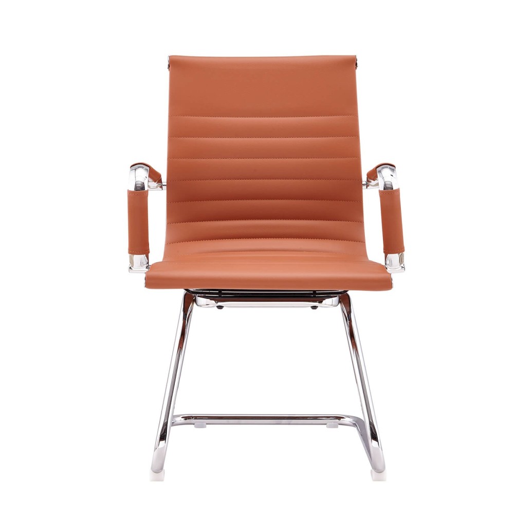 Krzesło biurowe Alu Lowback Fixed Edition ze skóry ekologicznej