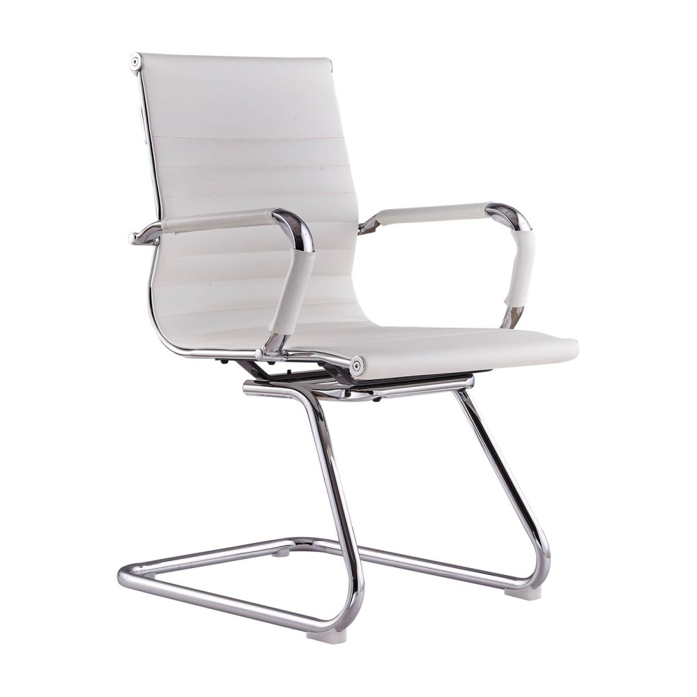 Krzesło biurowe Alu Lowback Fixed Edition ze skóry ekologicznej