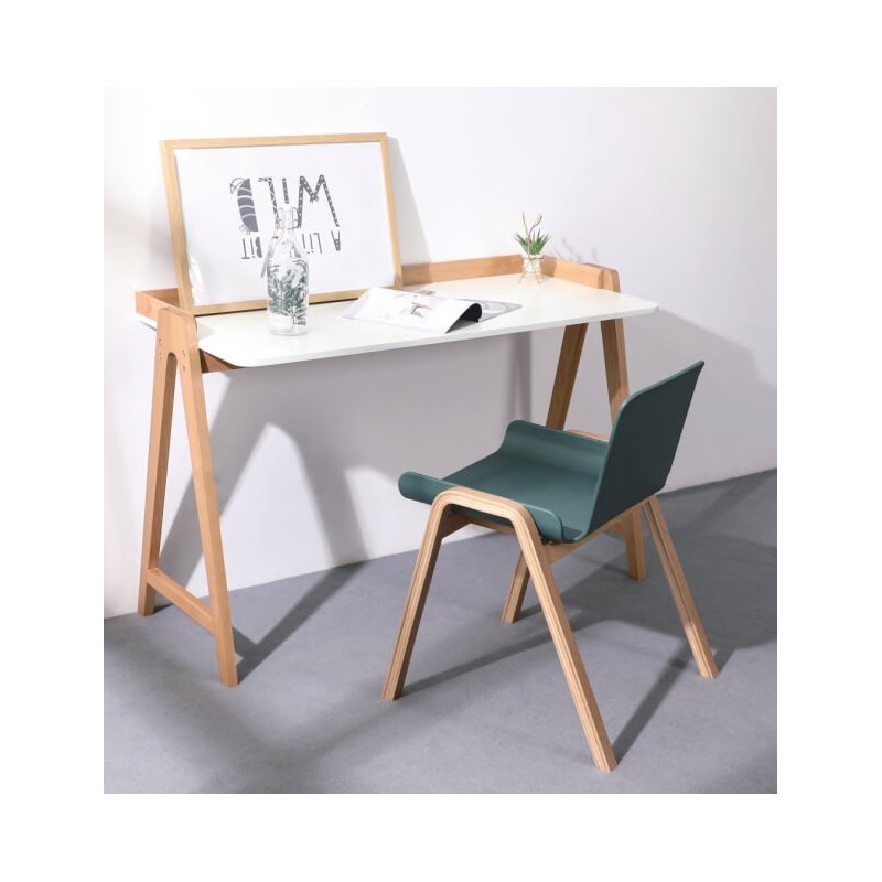 Bureau Pop avec pieds en chêne massif