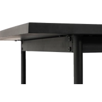 Table à Manger Rectangulaire Blackstorm 140x80cm en Bois de Chêne