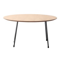 Kulatý konferenční stolek 80 cm z dubového dřeva