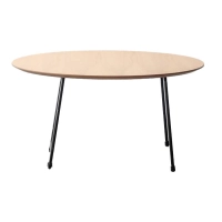 Table Basse Ronde 80cm en Bois de Chêne