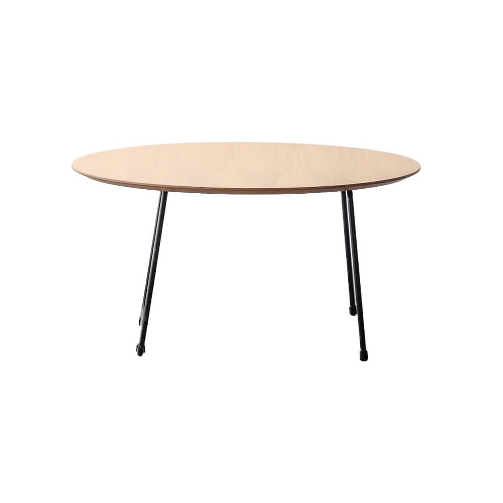 Kulatý konferenční stolek 80 cm z dubového dřeva