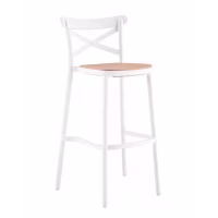 Hoge kruk van synthetisch rotan