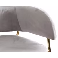 Hoher gepolsterter Hocker mit goldenen Beinen