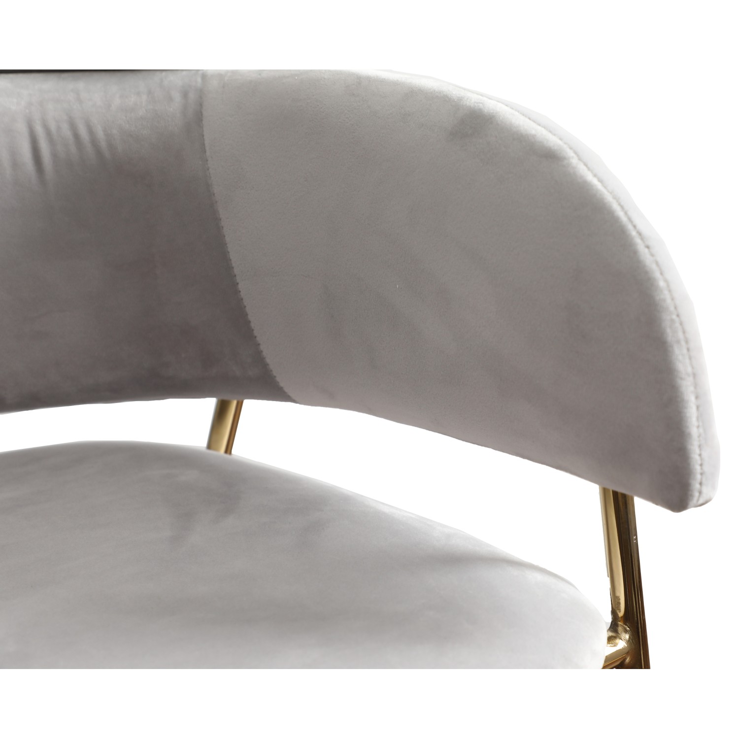 Tabouret haut rembourré avec pieds dorés