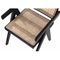 Replica Chandigarh Stuhl mit Armlehnen von Designer Pierre Jeanneret 