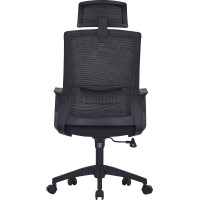 Kancelářská židle Highback Black Edition ze síťoviny z vláknité síťoviny