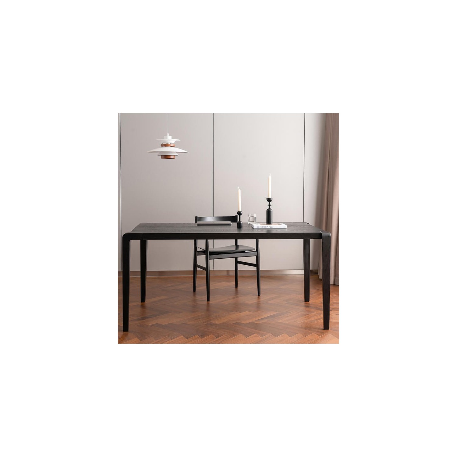 Inmod mesa de jantar retangular de madeira