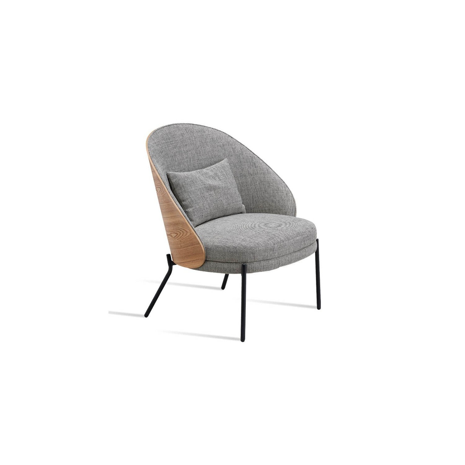 Poltrona Nordic Earth com almofada de algodão