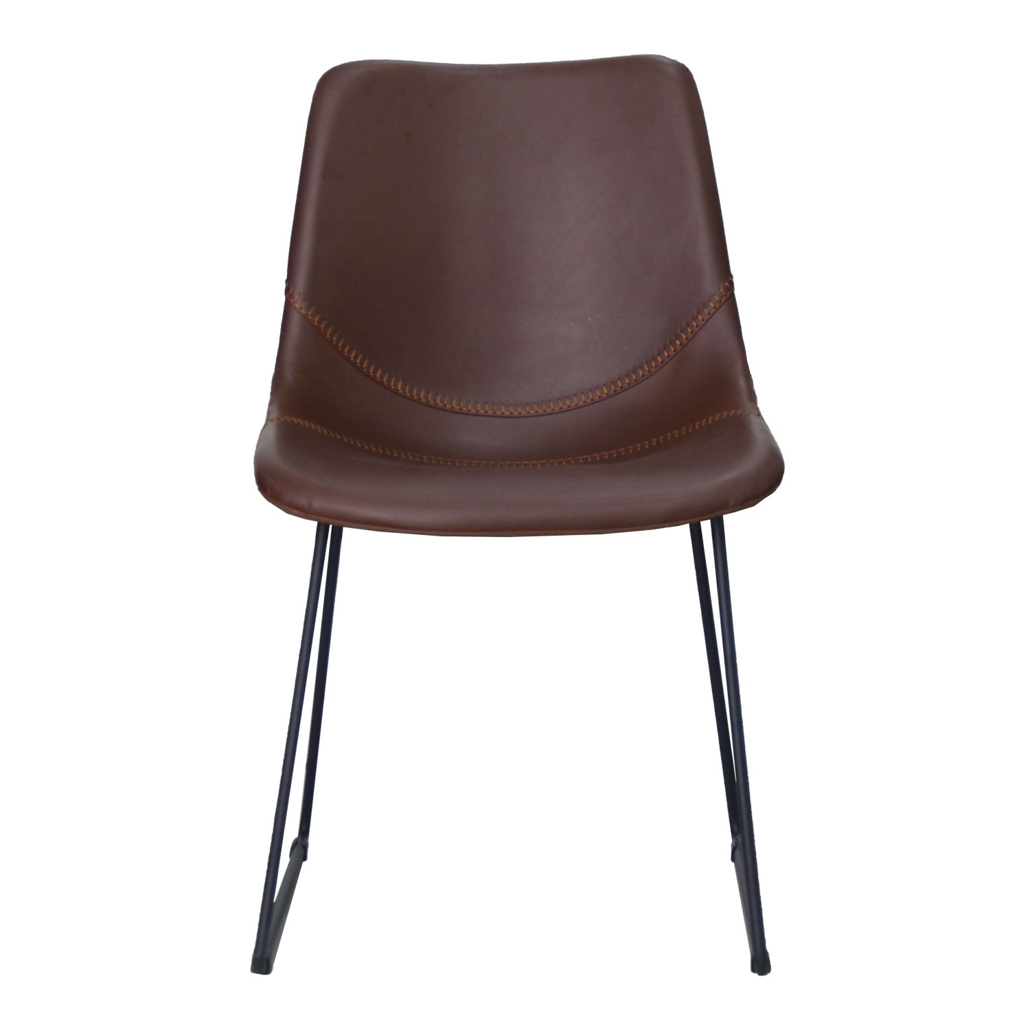 Chaise Industrielle "City" Rembourrée en Simili Cuir