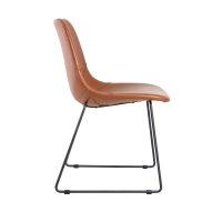 Chaise Industrielle "City" Rembourrée en Simili Cuir