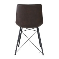 Krzesło Jules Industrial tapicerowane skórą ekologiczną