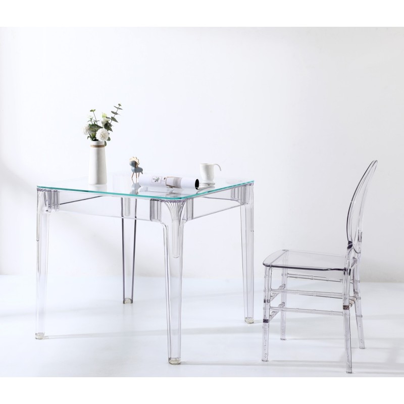Mesa Quadrada Ghost 80cm