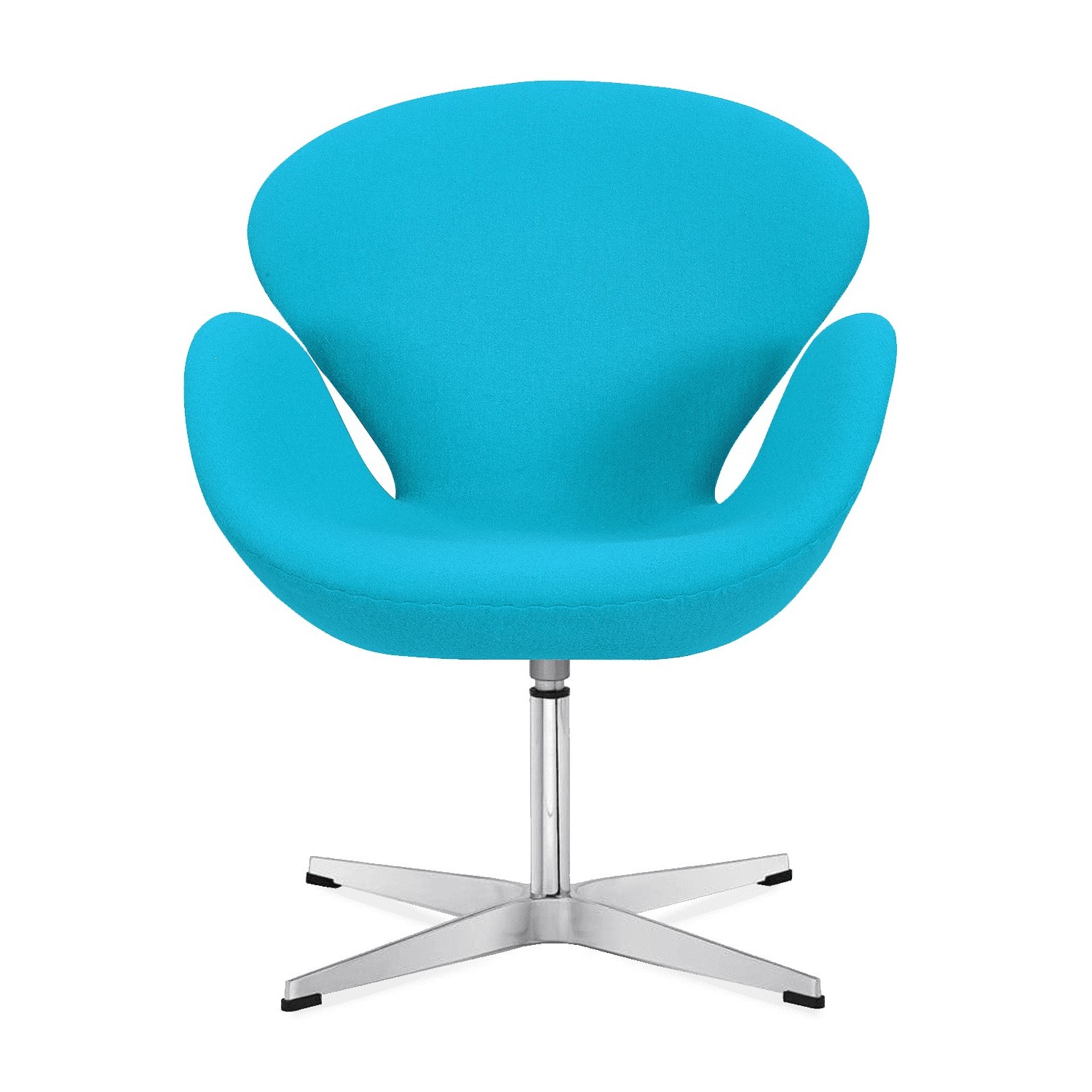 Replica della Swan Chair in cashmere di Arne Jacobsen