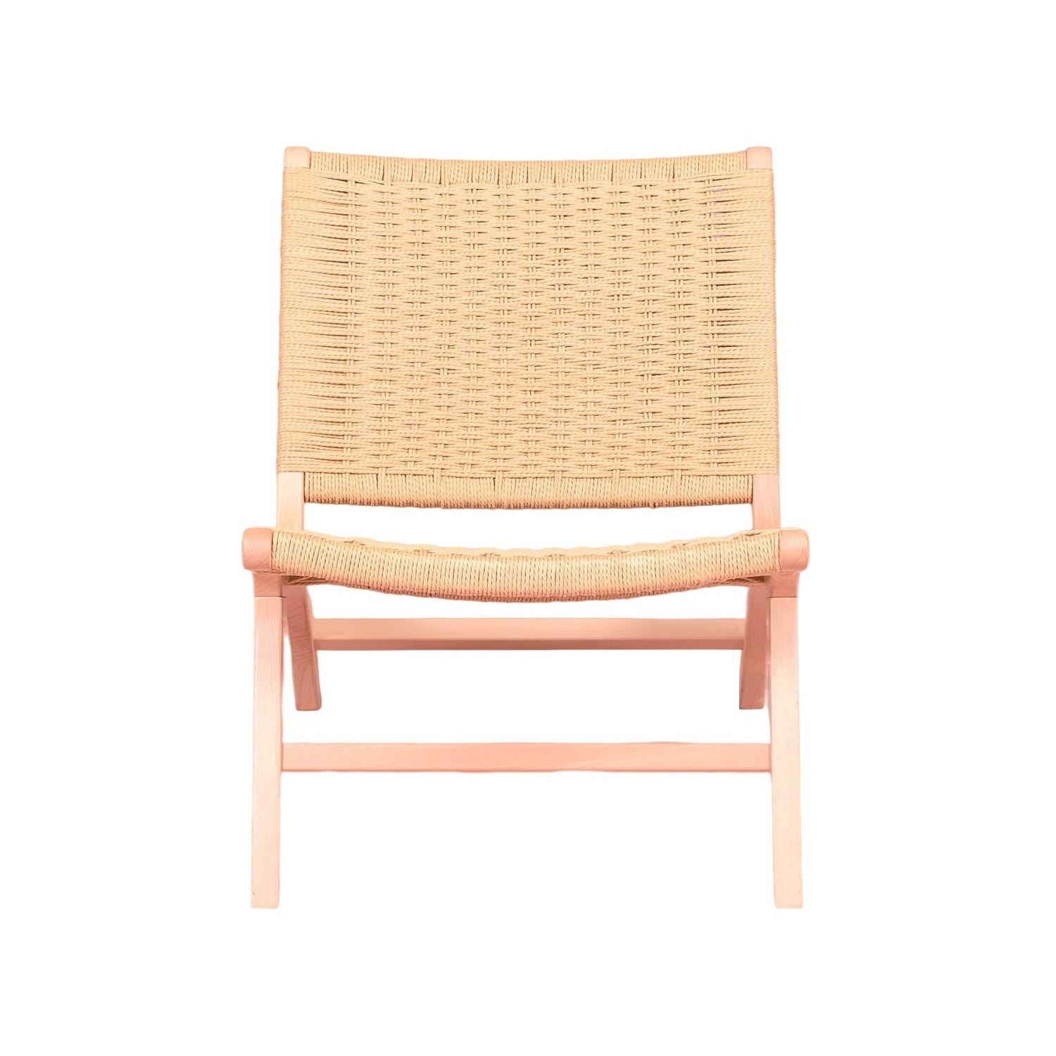 Sillón Nórdico Forest en madera de haya y cuerda natural