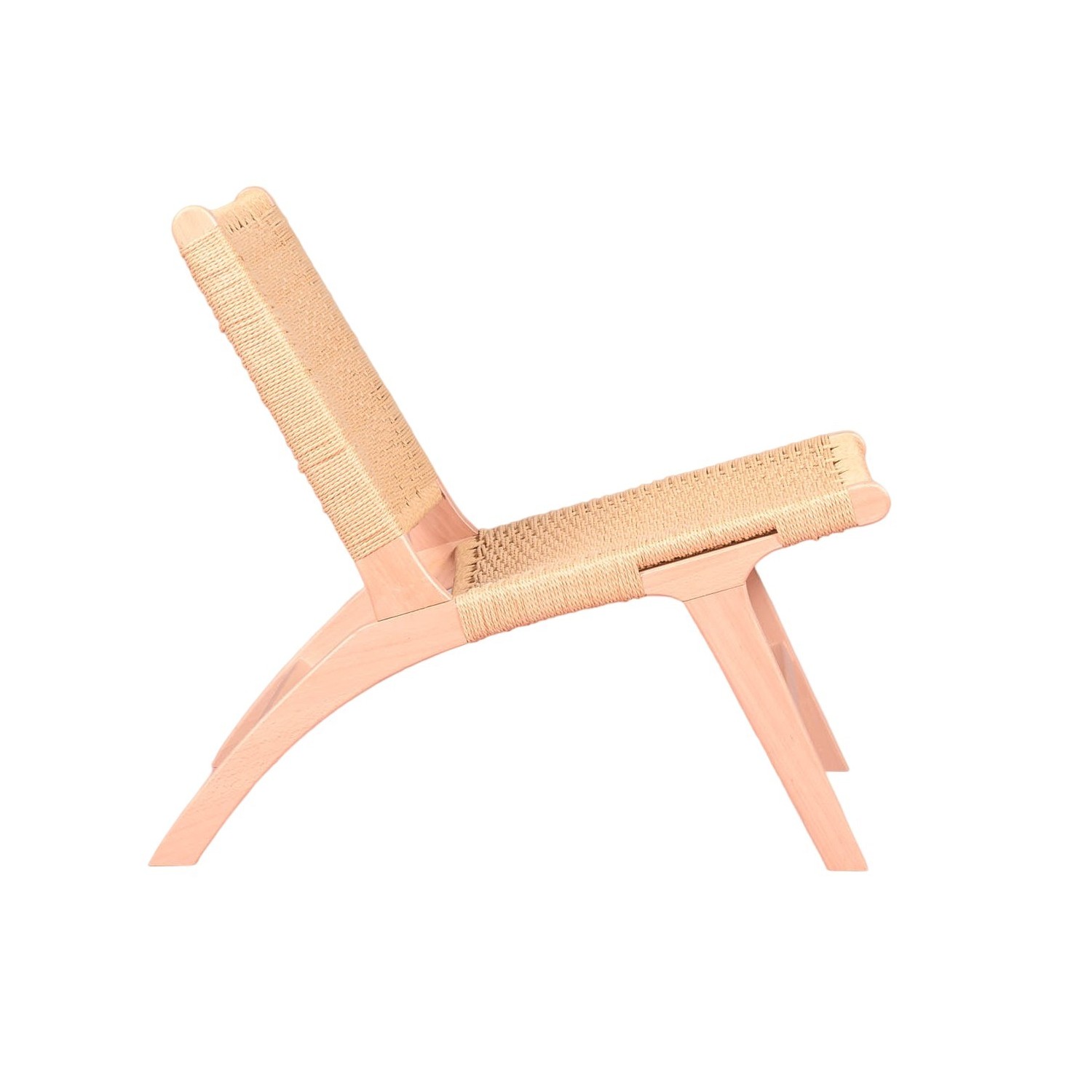Fauteuil Nordic Forest en bois de hêtre et corde naturelle